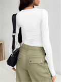 Solid Color Short T Shirt GZYF-1090