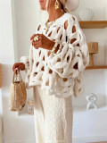 Hollow Out Long Sleeve Sweater GZYF-1195