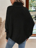 Bat Sleeve High Collar Sweater GZYF-1069