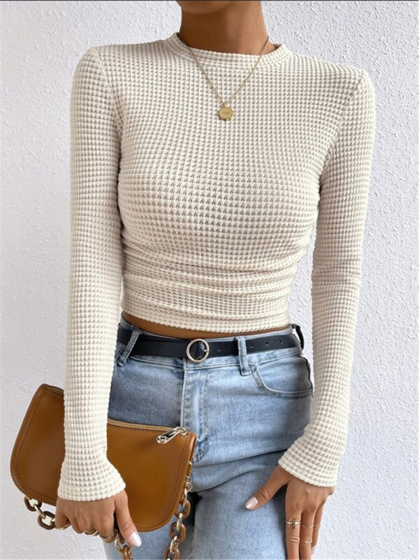 Long Sleeve Plaid T Shirt GZYF-1052