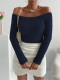 Off Shoulder Knits Tops GZYF-1112