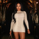 Snake Print Long Sleeve Mini Dress MXBF-J25DS369