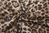 Leopard Print Slash Shoulder Tops GZJQ-K25L83808