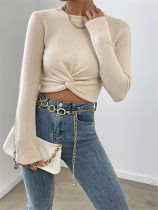 Cross Knits Long Sleeve Sweater GZYF-1025
