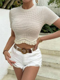 Tassel Short Sleeve T Shirt GZYF-1092