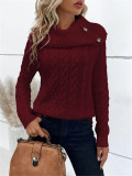 Twisted-Knit Turtleneck Sweater GZYF-1002