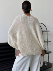 Deep V Neck Loose Sweater GZYF-1200