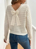 Back Bow-tie Pullover Sweater GZYF-1197
