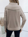 Twisted-Knit Turtleneck Sweater GZYF-1002