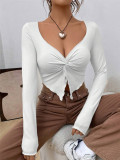 Irregular Long Sleeve T Shirt GZYF-1056