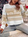 Round-Neck Knit Pullover Christmas Sweater GZYF-1031