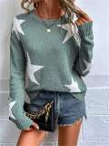 Star-Patterned Pullover Sweater GZYF-1061