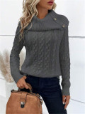 Twisted-Knit Turtleneck Sweater GZYF-1002