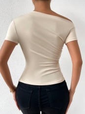 Irregular Short Sleeve T Shirt GZYF-1123