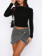 Long Sleeve Backless Tops GZYF-1133