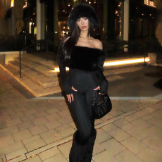 Fur Patchwork Skinny Jumpsuit GZJQ-K25Q83893