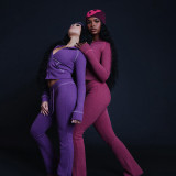Solid Color Hooded Two Piece Pants Set GZJQ-K25S83732