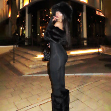 Fur Patchwork Skinny Jumpsuit GZJQ-K25Q83893