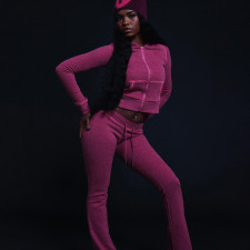 Solid Color Hooded Two Piece Pants Set GZJQ-K25S83732