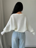 Loose Solid Color Knits Sweater Shawl Coat GZYF-1186