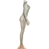 Snake Print Hollow Out Jumpsuit GZJQ-K25Q84265