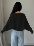 Loose Solid Color Knits Sweater Shawl Coat GZYF-1186