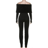 Fur Patchwork Skinny Jumpsuit GZJQ-K25Q83893