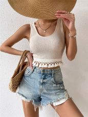 Fashion Tassel Tank Tops GZYF-1083