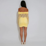 One Shoulder Lace Ruched Mini Dress GZIY-6298-1