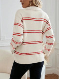 V Neck Stripe Sweater GZYF-1006