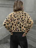 Leopard Print Long Sleeve Sweater GZYF-1181