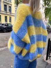 Gradient Stripes Color Block Knits Sweater GZYF-1180