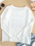 Letter Print Loose Knits Tops GZYF-1188
