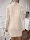 Long Sleeve Knits Midi Dress GZYF-1099