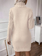 Long Sleeve Knits Midi Dress GZYF-1099