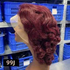 Human Hair Bouncy Loose Wig JFDX-48253