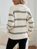 V Neck Stripe Sweater GZYF-1006
