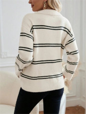 V Neck Stripe Sweater GZYF-1006