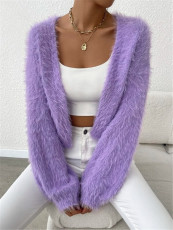 Solid Color Long Sleeve Knits Cardigan GZYF-1077