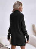 Solid Color Loose Knits Sweater Dress GZYF-1068