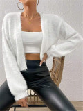 Solid Color Long Sleeve Knits Cardigan GZYF-1077