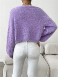 Solid Color Long Sleeve Knits Cardigan GZYF-1077
