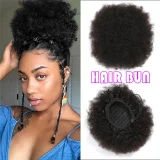 Human Hair Fro Curly Drawstring Ponytail Wigs JKLS-59778