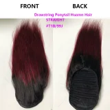 Human Hair Straight Drawstring Ponytail Wigs JKLS-31392