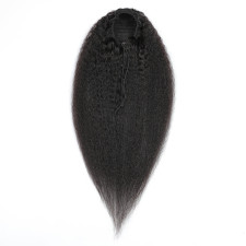Human Hair Kinky Straight Drawstring Ponytail Hair JKLS-28983