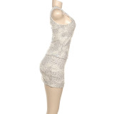 Sequin Tank Top And Mini Skirt Set GSLF-K25S83093
