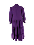 Plus Size Solid Color Lapel Maxi Dress HNIF-064
