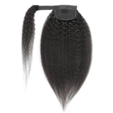 Human Hair Wrap Around Ponytail Kinky Straight Wigs JKLS-54909