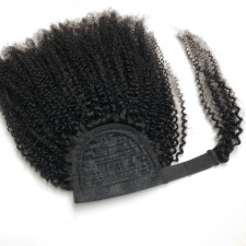 Human Hair Wrap Around Ponytail Afro Curly Wigs JKLS-75547