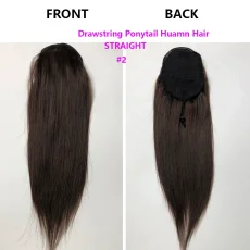 Human Hair Straight Drawstring Ponytail Wigs JKLS-31392
